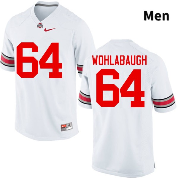 Ohio State Buckeyes Jack Wohlabaugh Men's #64 White Game Stitched College Football Jersey